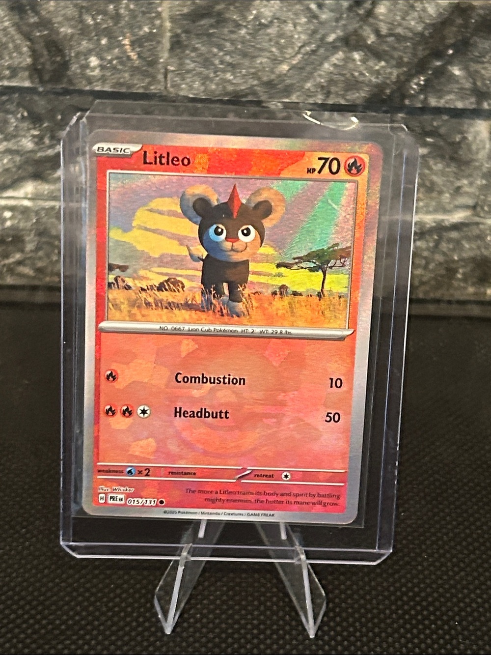 Pokemon Litleo Pokeball Holo‎ 015/131 from Prismatic Evolution Set M/NM